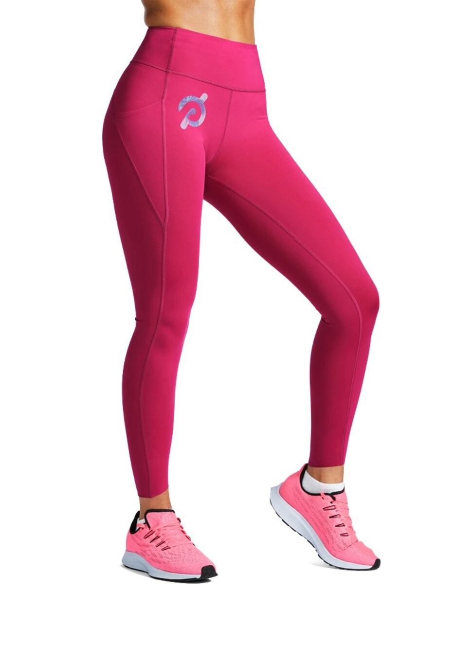 Peloton Move Mission Tulip Hem Leggings Pink Side Pocket Women's Medium